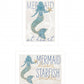 Set Of Two Two Mermaids 1 White Framed Print Wall Art