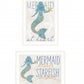 Set Of Two Two Mermaids 2 White Framed Print Wall Art