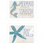 Set Of Two Mermaid Kisses Starfish Wishes 1 White Framed Print Wall Art