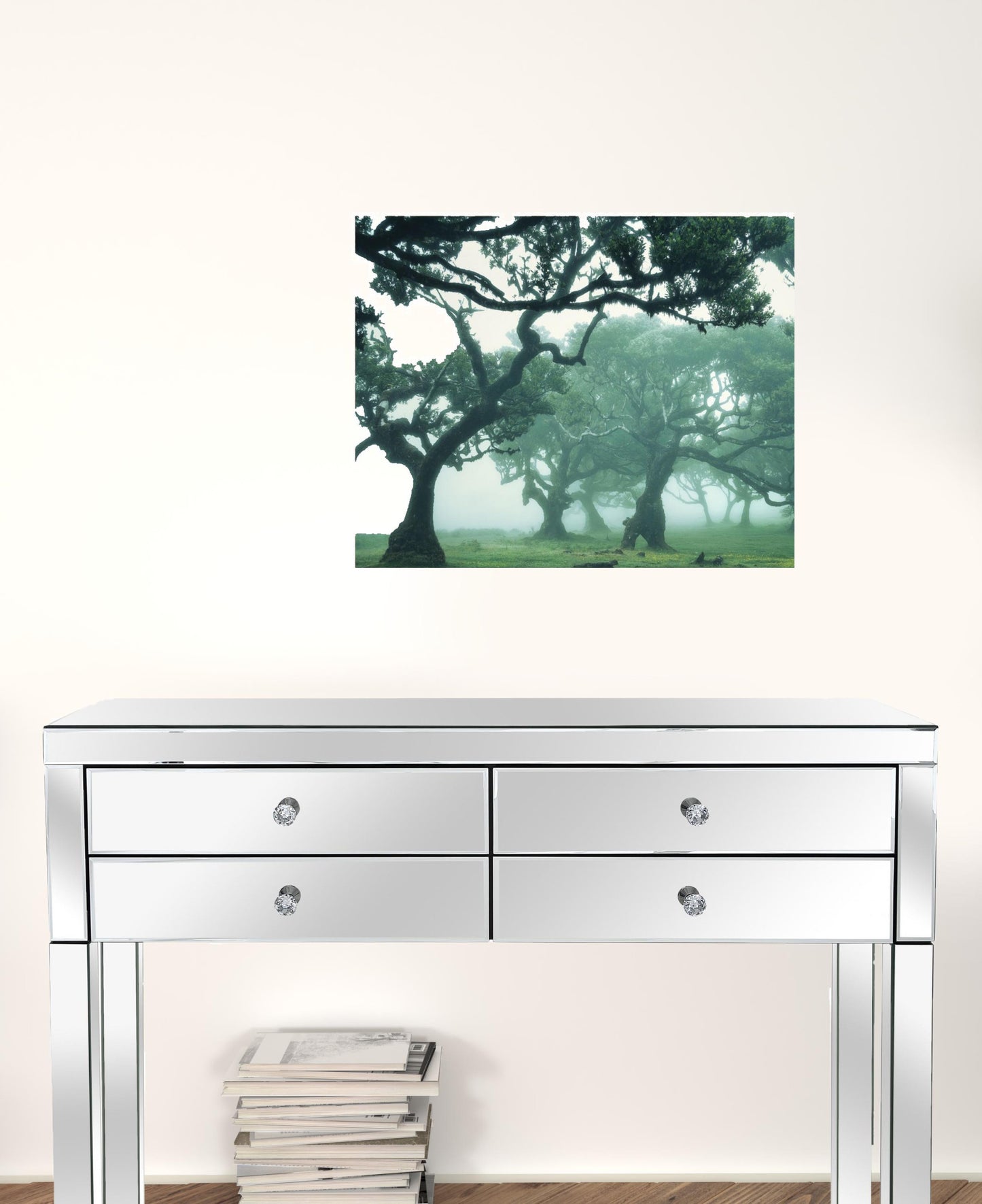 Set Of Two Enchanted Forest 1 White Framed Print Wall Art