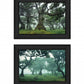 Set Of Two Enchanted Forest 2 Black Framed Print Wall Art