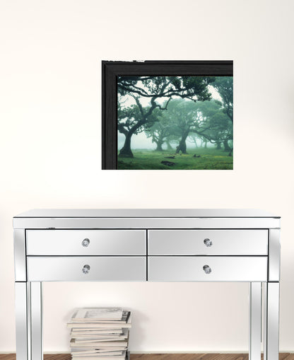 Set Of Two Enchanted Forest 2 Black Framed Print Wall Art