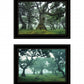 Set Of Two Enchanted Forest 2 Black Framed Print Wall Art