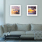 Set Of Two Carmel Beach and Lighthouse 1 White Framed Print Wall Art