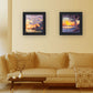 Set Of Two Carmel Beach And Lighthouse 2 Black Framed Print Wall Art