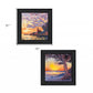 Set Of Two Carmel Beach and Lighthouse 2 Black Framed Print Wall Art