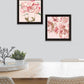 Set Of Two The Peonies 1 Black Framed Print Wall Art