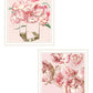 Set Of Two The Peonies 2 White Framed Print Wall Art