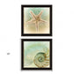 Set Of Two The Sea I and Sea II 1 Black Framed Print Wall Art