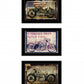 Set Of Three Classical Motorcycle Collection 3-Piece 2 Black Framed Print Wall Art