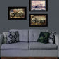 Set Of Three Classical Motorcycle Collection 3-Piece 2 Black Framed Print Wall Art