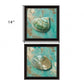 Set Of Two Azurica I and Sea II 1 Black Framed Print Wall Art