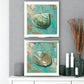 Set Of Two Azurica I And Sea II 2 White Framed Print Wall Art