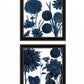 Set Of Two Sunflower Blues 1 Black Framed Print Wall Art