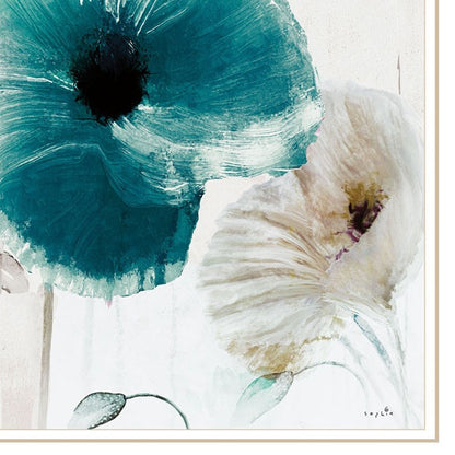 Set Of Two Poppy 2 White Framed Print Wall Art