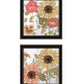 Set Of Two Earth To Petals 1 Black Framed Print Wall Art