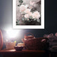 Pink Roses and Butterfly White Framed Print Wall Art