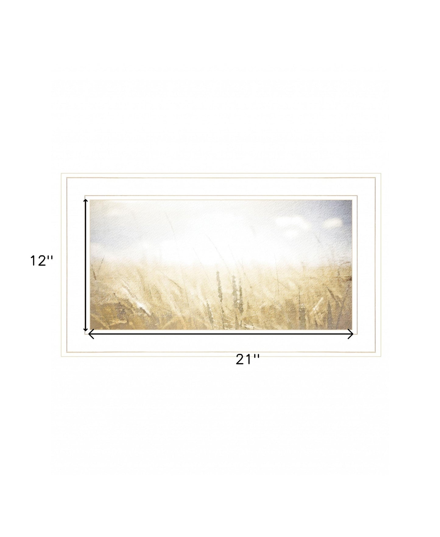 Fields Of Gold 1 White Framed Print Wall Art