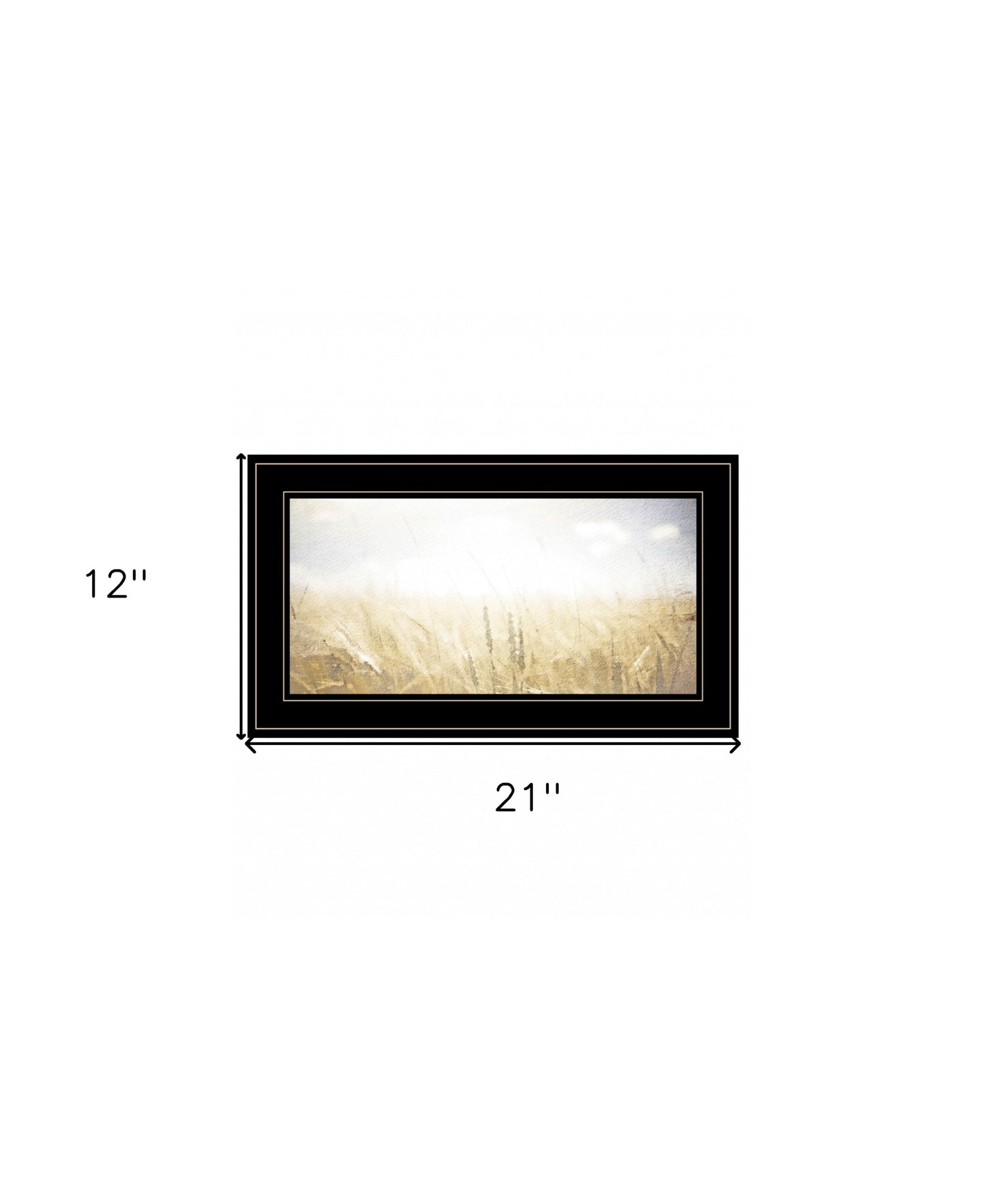 Fields of Gold 2 Black Framed Print Wall Art