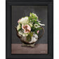 Vintage Floral Tea Pot 1 Black Framed Print Kitchen Wall Art