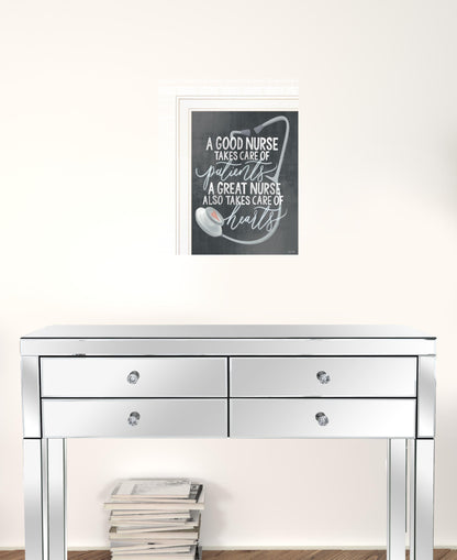 A Nurses Heart 1 White Framed Print Wall Art