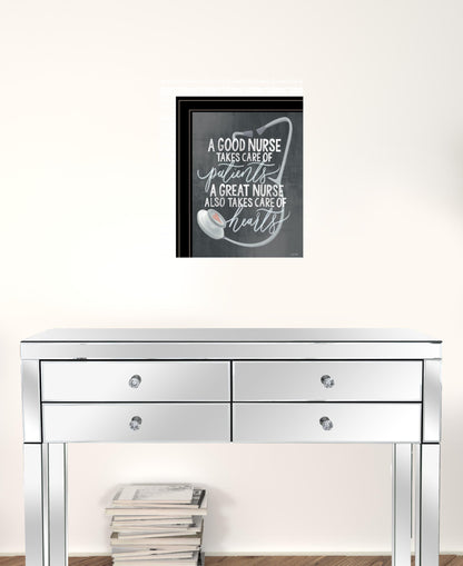 A Nurses Heart 2 Black Framed Print Wall Art