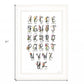 Flower Alphabet 1 White Framed Print Wall Art