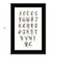 Flower Alphabet 2 Black Framed Print Wall Art