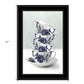 Tea Tower Blue 1 White Framed Print Kitchen Wall Art