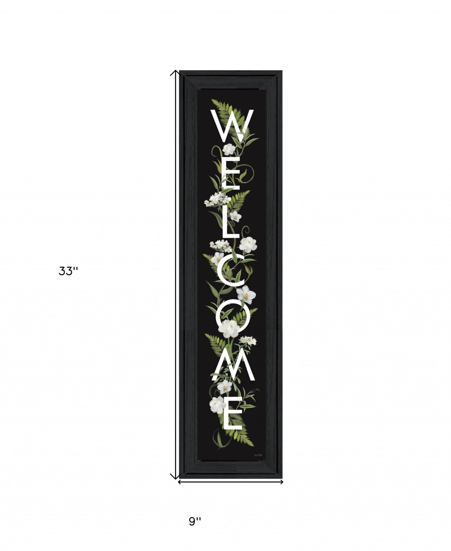 Welcome Sign I 2 Black Framed Print Wall Art