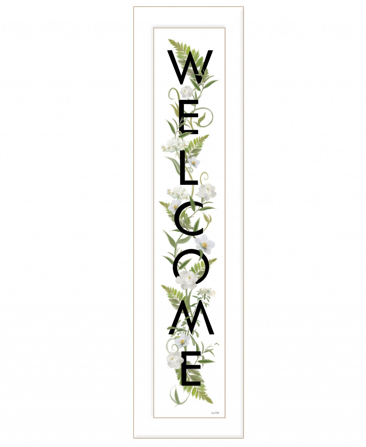 Welcome Sign II 1 White Framed Print Wall Art