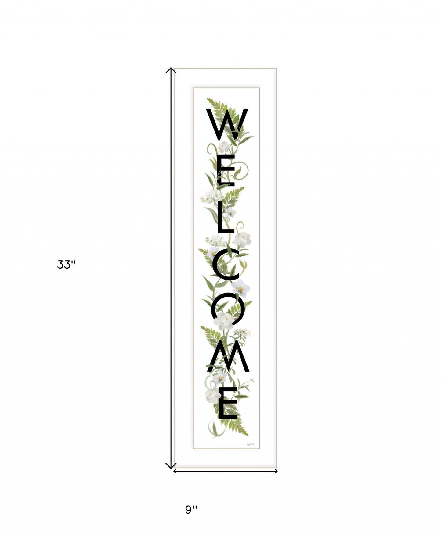 Welcome Sign II 1 White Framed Print Wall Art