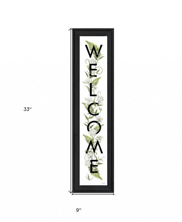 Welcome Sign II 2 Black Framed Print Wall Art