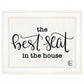 The Best Seat In The House 1 White Framed Print Wall Art