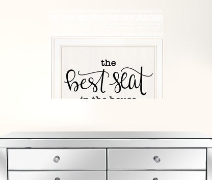 The Best Seat in the House 1 White Framed Print Bathroom Wall Art