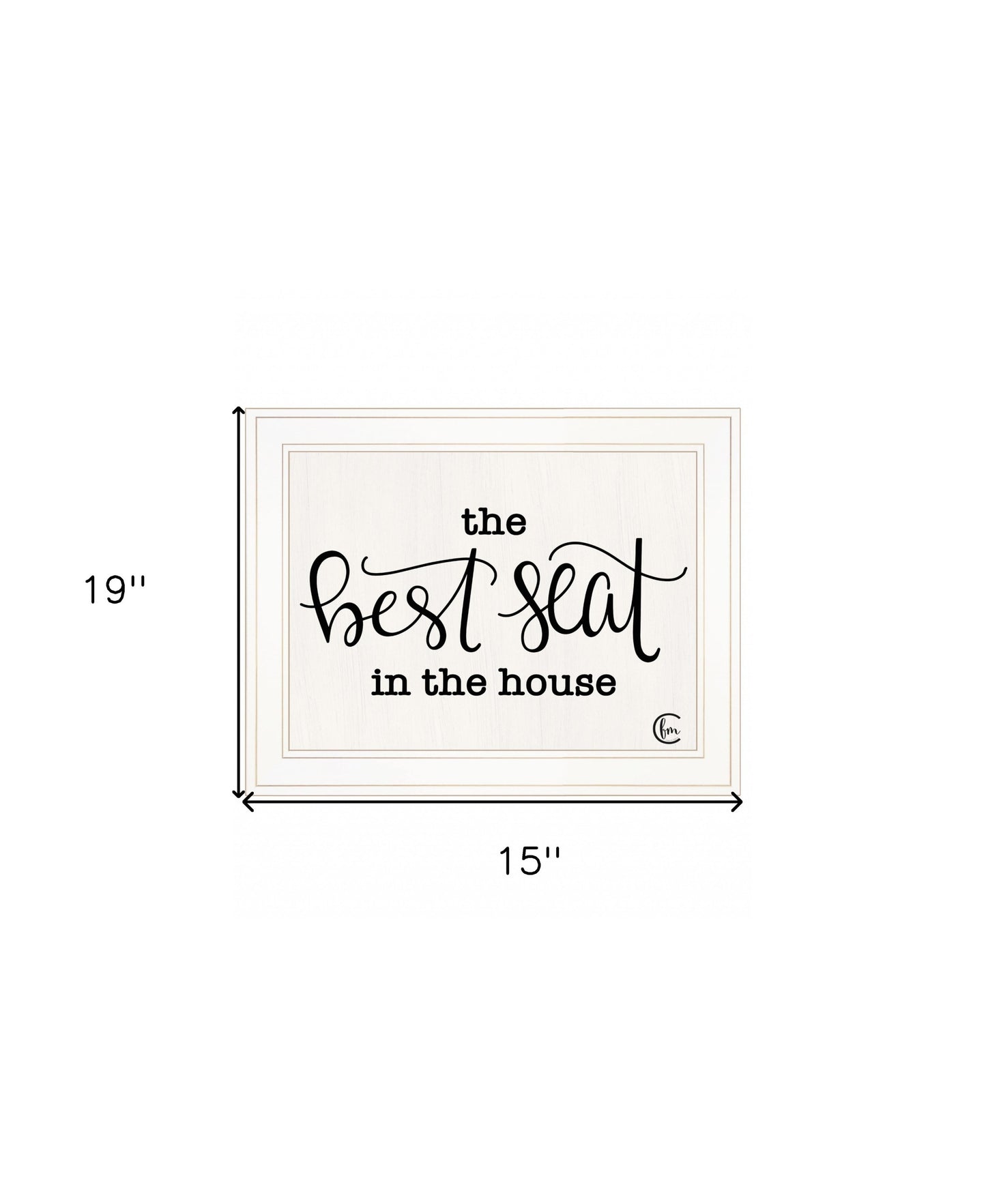 The Best Seat In The House 1 White Framed Print Wall Art