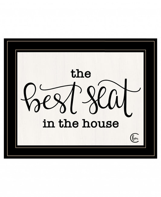 The Best Seat in the House 2 Black Framed Print Bathroom Wall Art