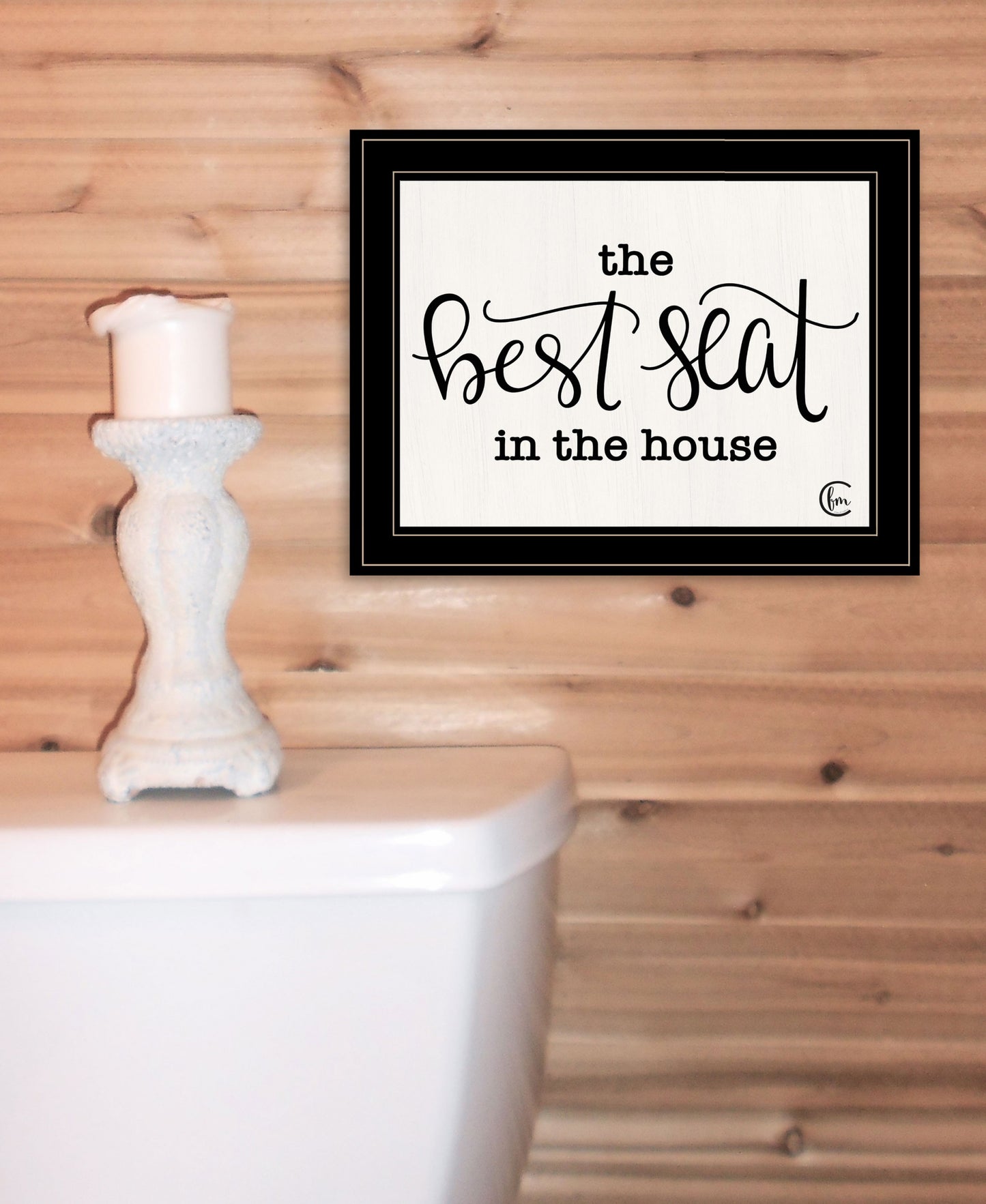 The Best Seat in the House 2 Black Framed Print Bathroom Wall Art