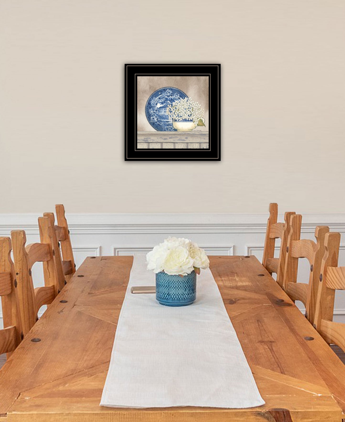 Farmhouse Blues I 2 Black Framed Print Wall Art