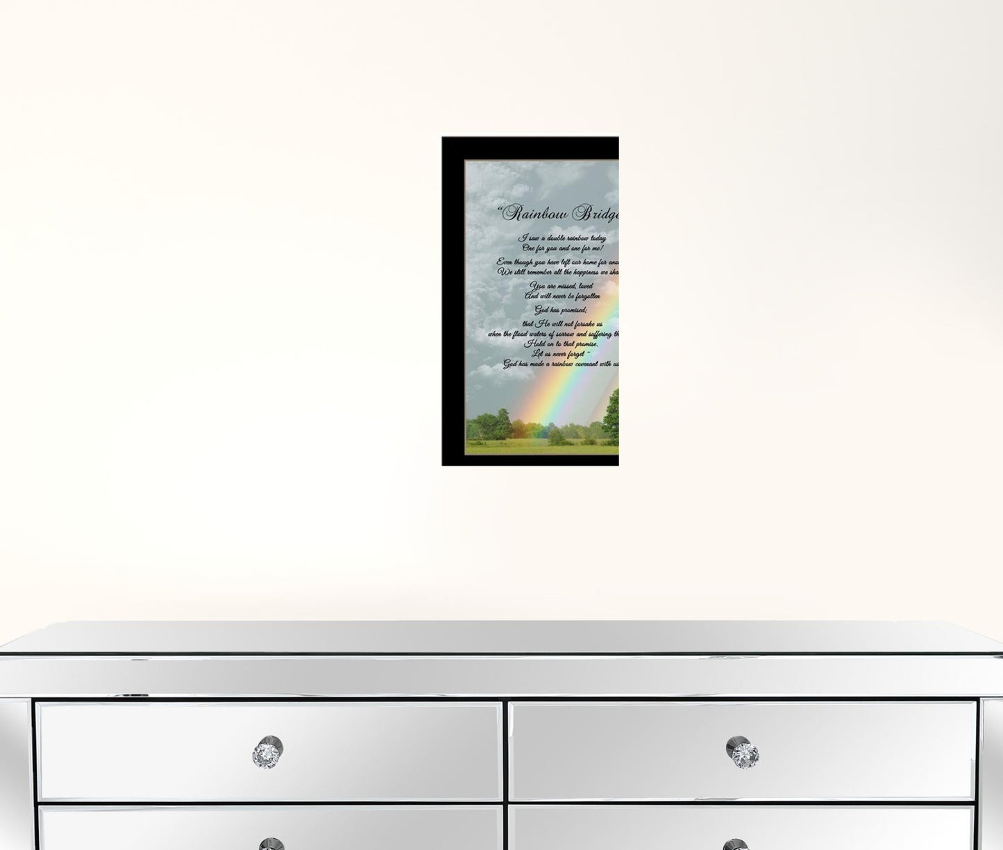 Rainbow Bridge Black Framed Print Wall Art