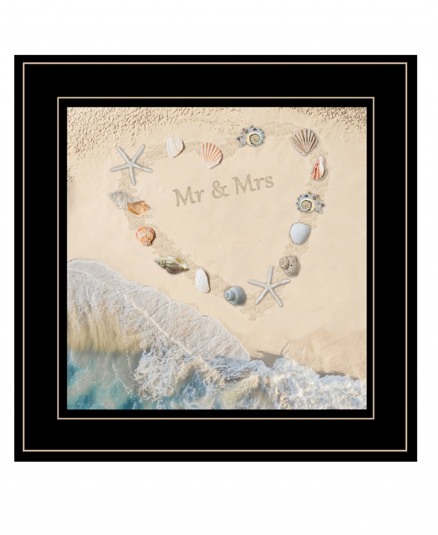 Marriage Is A Beach 2 White Framed Print Wall Art