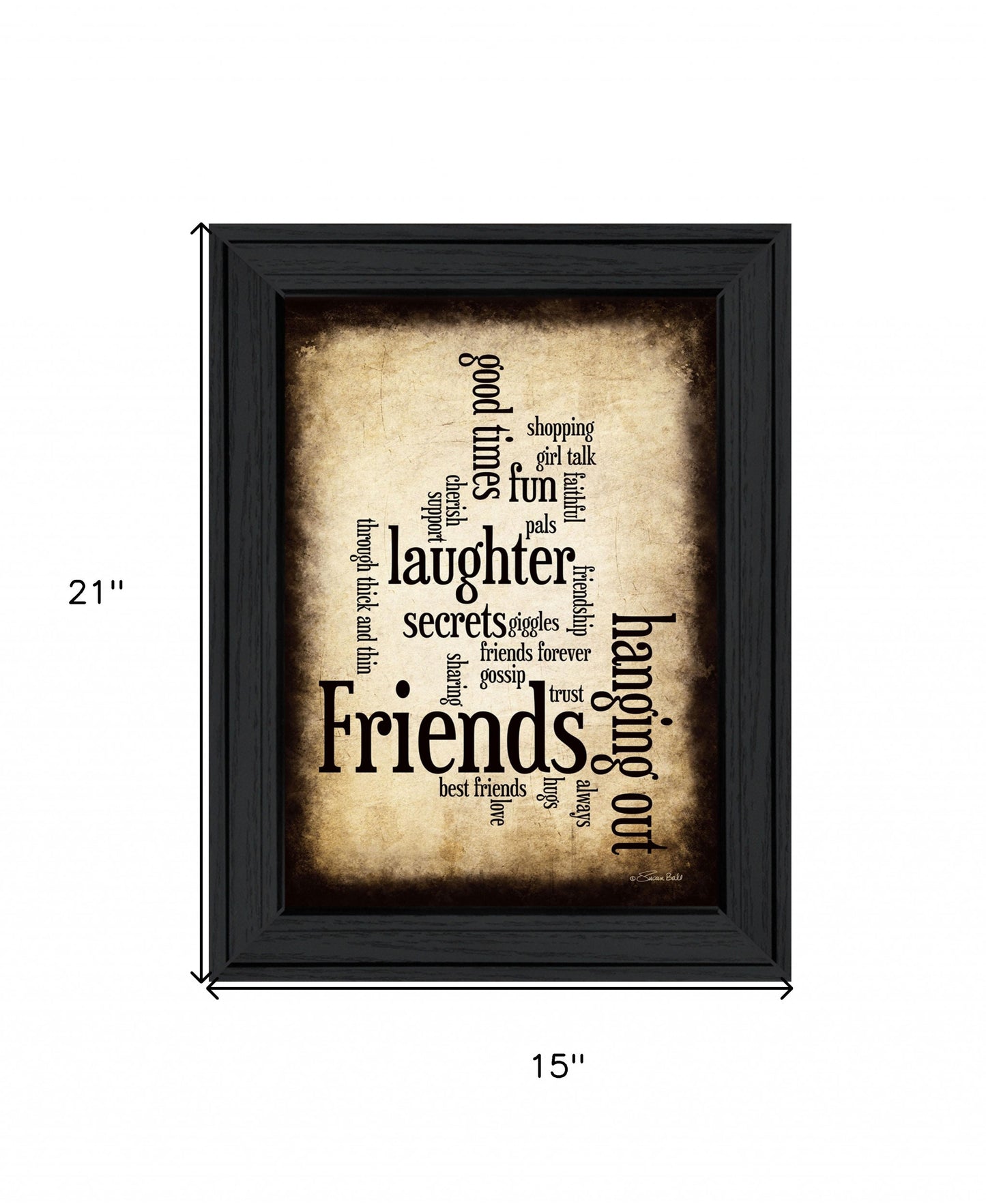 Friends 1 Black Framed Print Wall Art