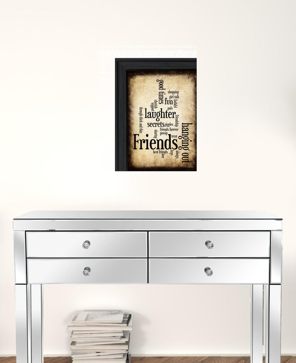 Friends 1 Black Framed Print Wall Art