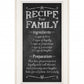 Recipe For Family White Framed Print Wall Art