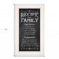 Recipe for Family White Framed Print Wall Art