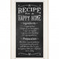 Recipe For A Happy Home 1 White Framed Print Wall Art