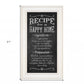 Recipe for a Happy Home 1 White Framed Print Wall Art