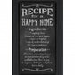 Recipe For A Happy Home 2 Black Framed Print Wall Art