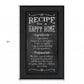 Recipe for a Happy Home 2 Black Framed Print Wall Art