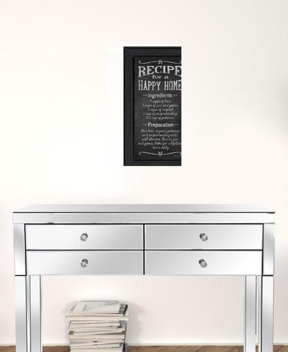 Recipe for a Happy Home 2 Black Framed Print Wall Art